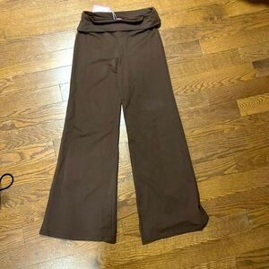 Edikted wide leg pants sz M, NWT, brown, cotton